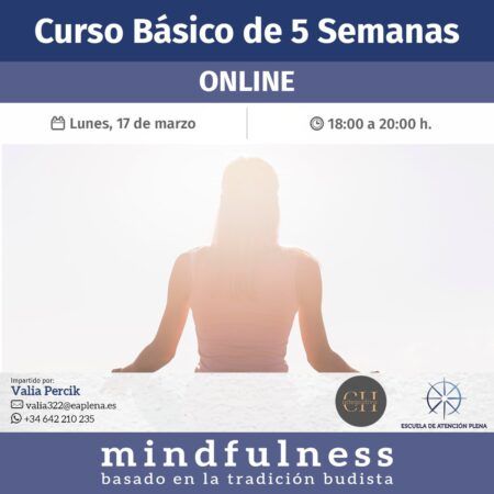 mindfulness basado en la tradición budista valia percik curso básico de 5 semanas